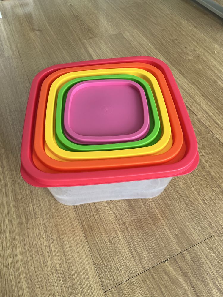 Conjunto de 5 recipientes alimentares