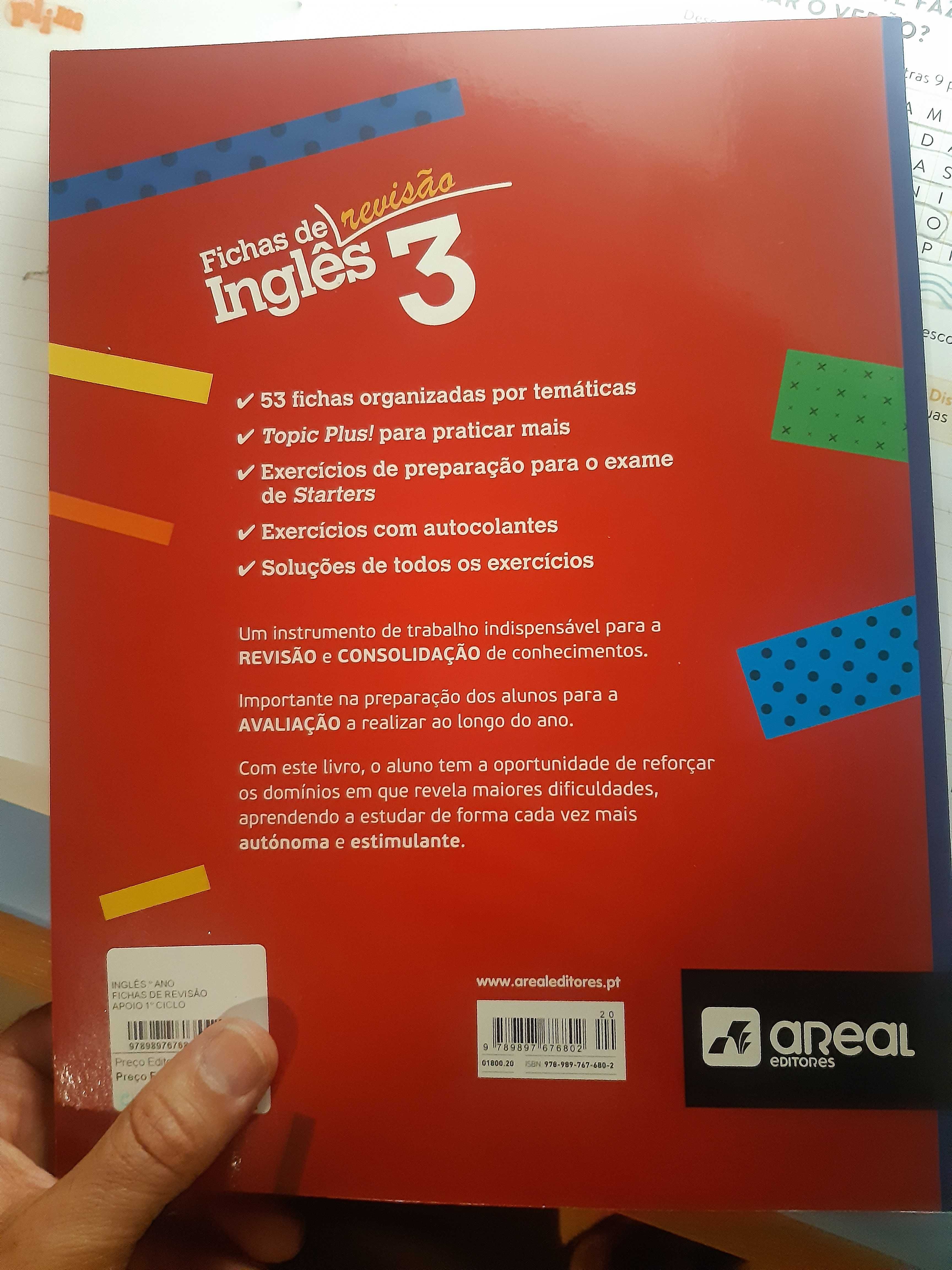 Livro de fichas de Inglês 3. Ano revisão.