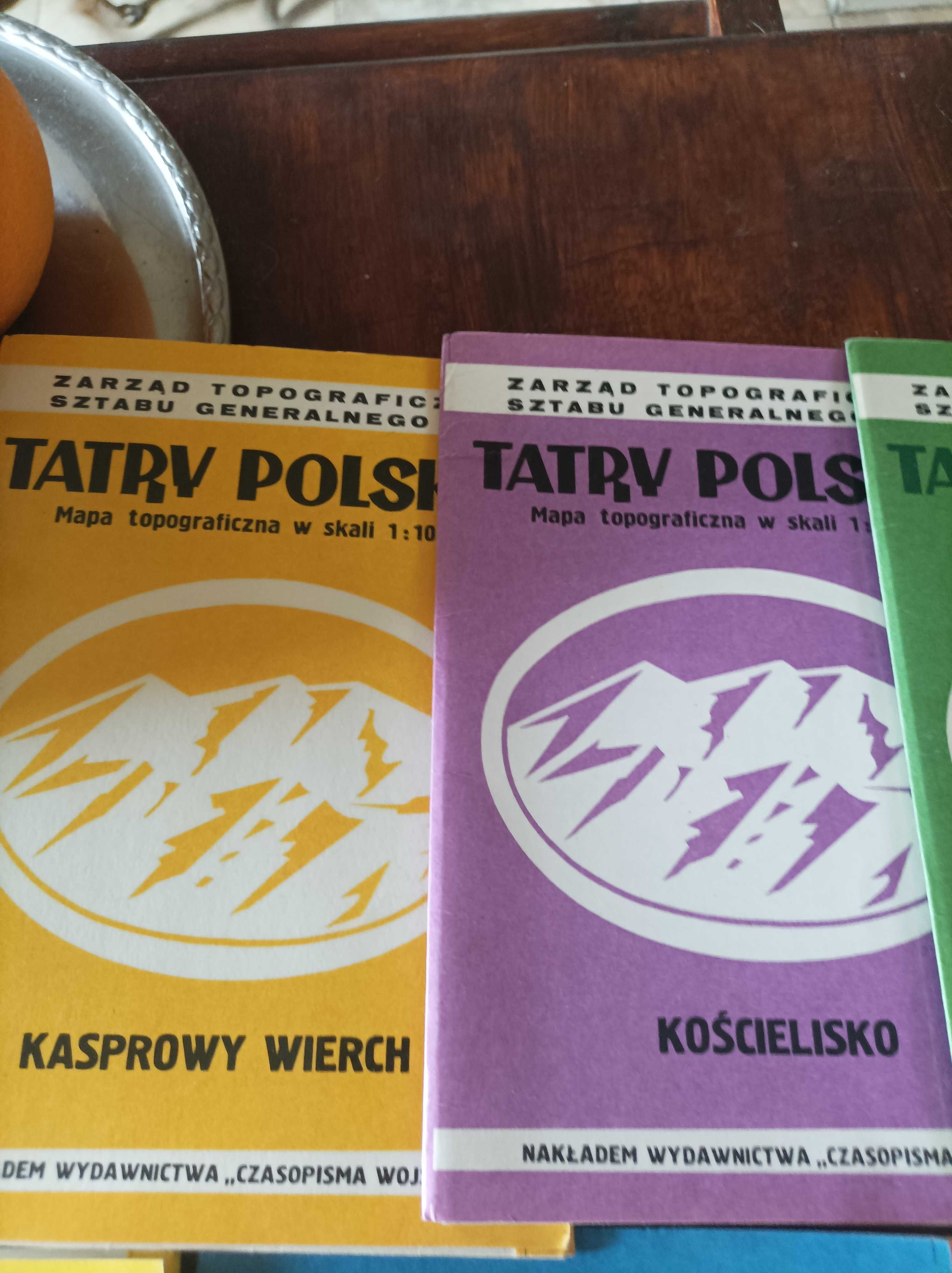 Kolekcjonerski zestaw map Tatry polskie zarząd top sztabu gen WP