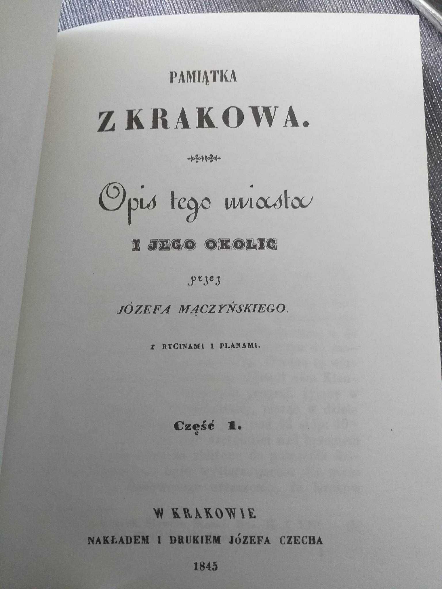 Pamiątka z Krakowa wyd. 1845, Reprint z roku 1989