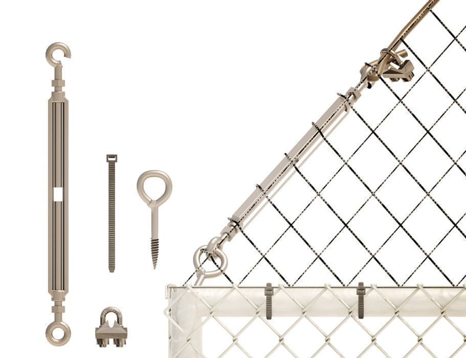 Siatka hodowlana na woliery zabezpieczająca przed ptakami Oczko 60 mm