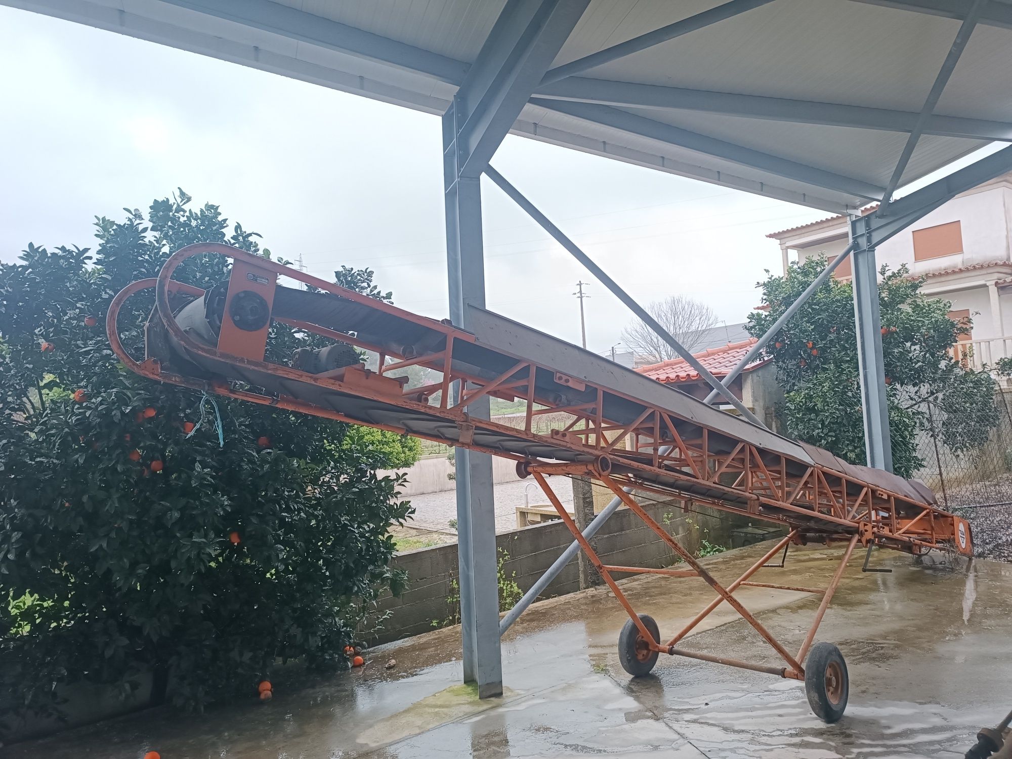 Tapete rolante transportador 8m laranja