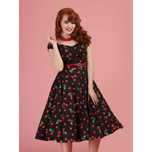 Piękna sukienka w wiśnie Collectif Dolores 50's Cherry Vintage Retro