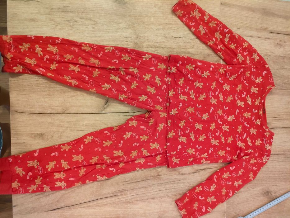 Piżama świąteczna 116 w ciasteczka piernikowy ludzik dwu częściowa