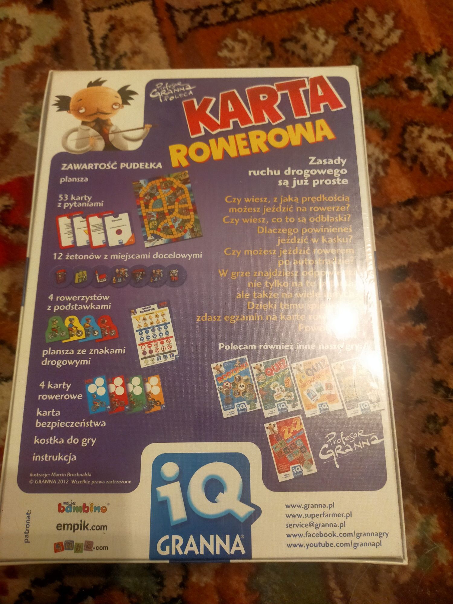 Karta rowerowa - gra planszowa