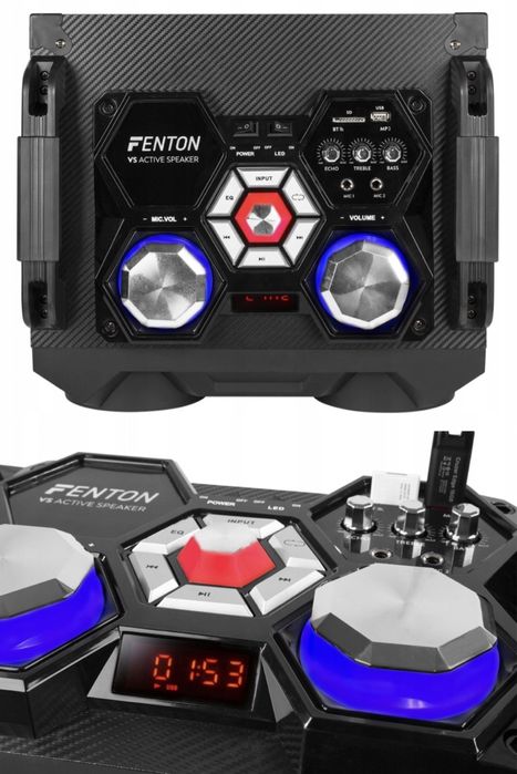 Fenton VS 12 активні колонки Bluetooth USB MP3 караоке  1200w