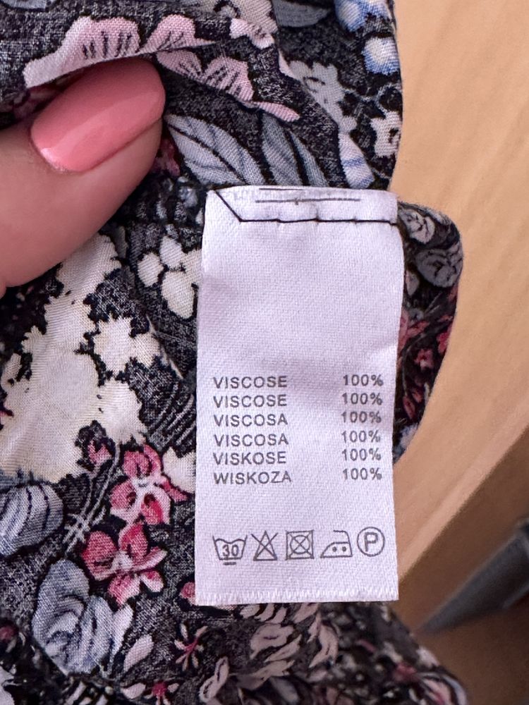 Boho kombinezon w kwiaty 36 S 100% wiskoza