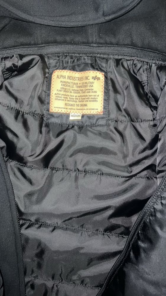 Бомбер MA-1 D-TEC Back Print Z (Black) Alpha Industries на блискавці