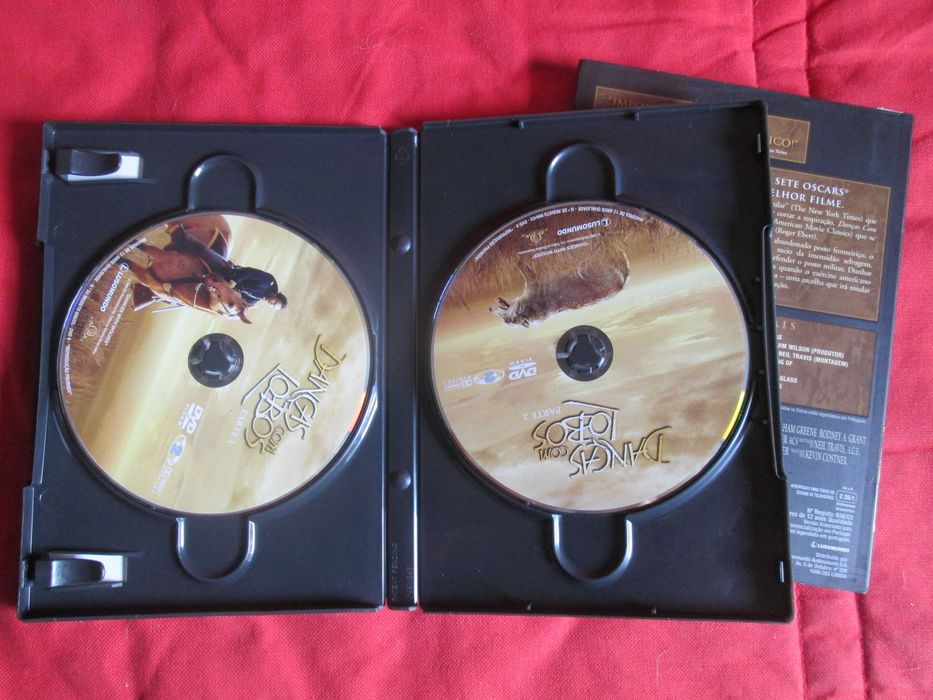 DVD Danças Com Lobos, Kevin Costner, Mary McDonnell, Rodney A. Grant