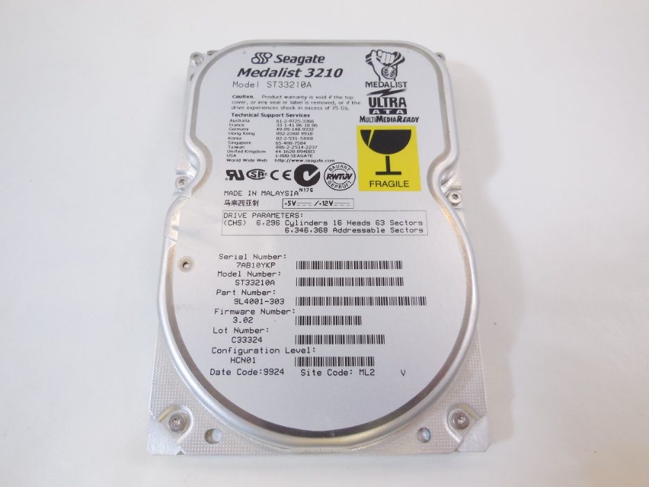 HDD Drive Винчестер Жесткий диск Segate Medalist 3210 (ST3310A)