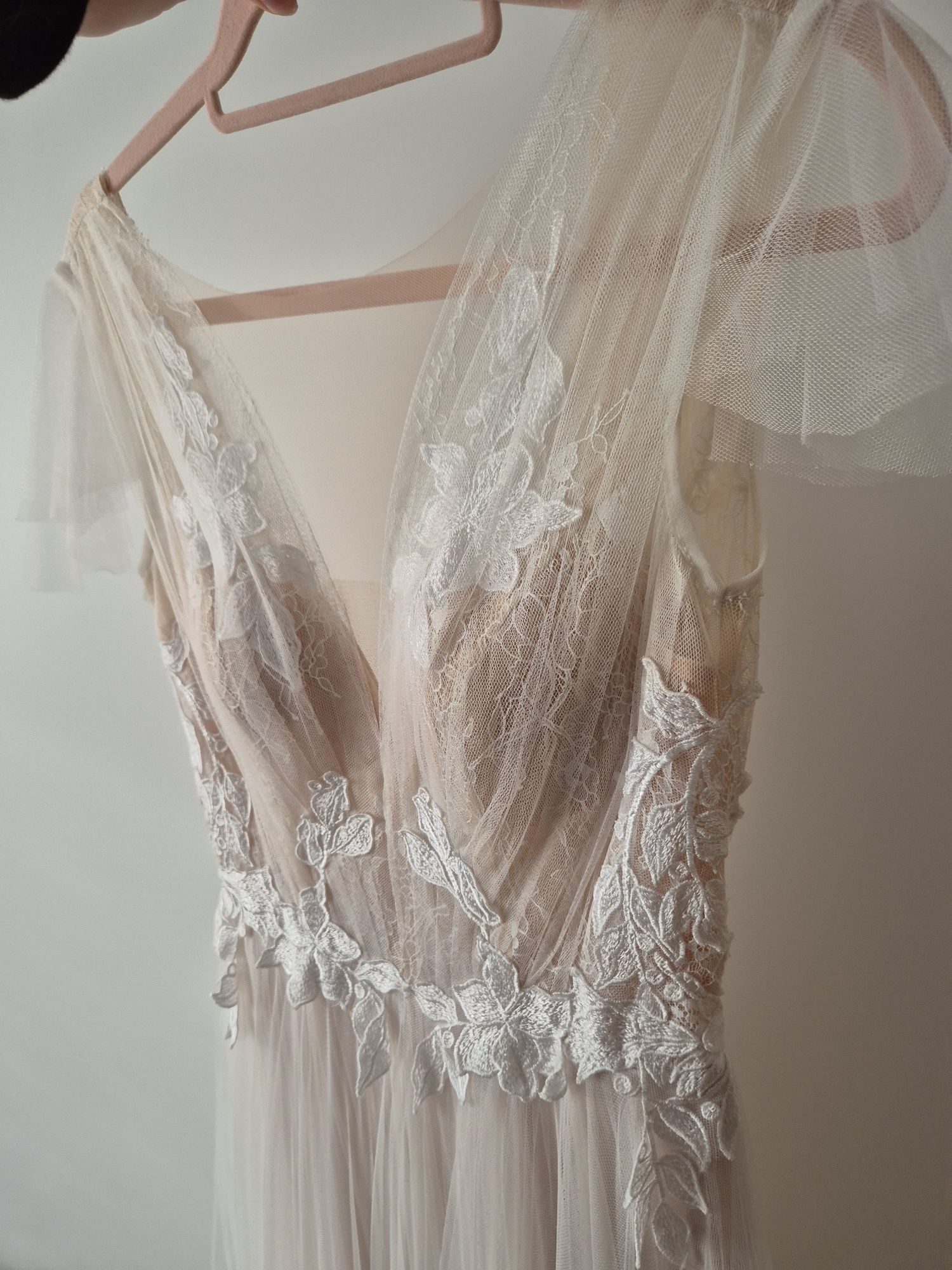 Suknia ślubna Bamako rustykalna/boho S/M
