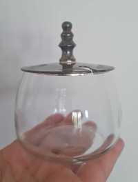 Stara cukiernica szklana pojemnik szklany na cukier vintage