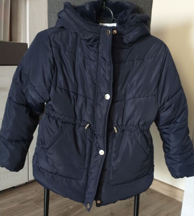 ZARA kurtka zimowar r.140 granatowa