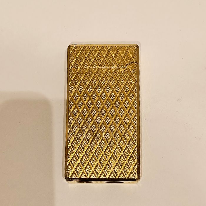 Isqueiro Vintage Flaminaire Paris Pat Pend banhado a ouro