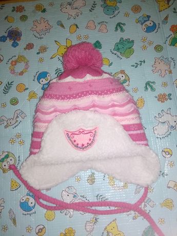 Зимова шапка на дівчинку 4-5 років
