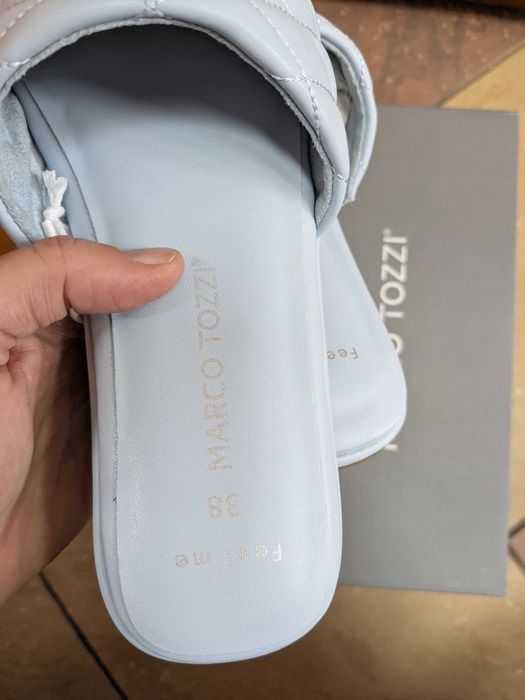 Marco Tozzi klapki jasno niebieskie tozm. 38