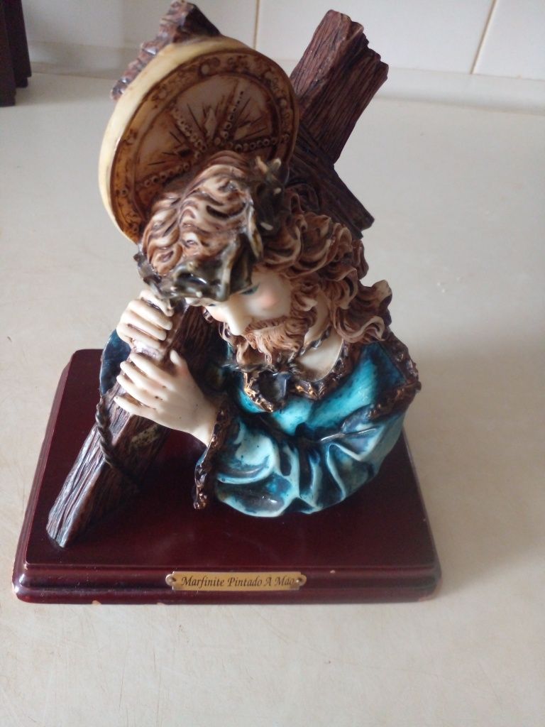Jesus Cristo em MARFINITE pintado á mão