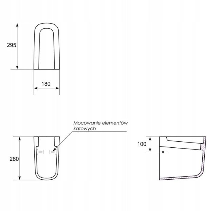 Półpostument Cersanit Facile K30011