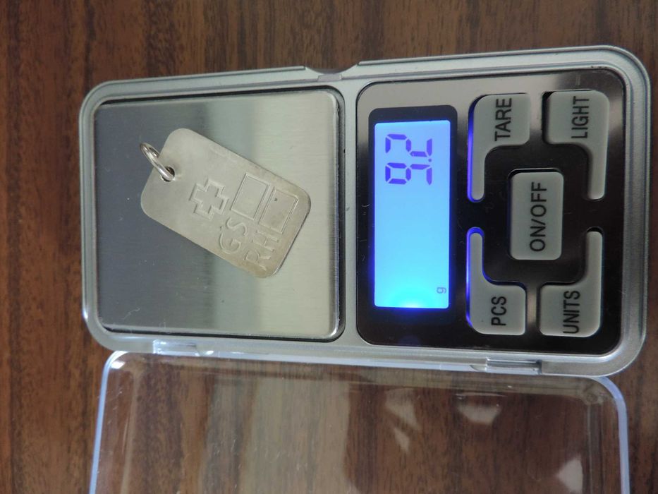 Pendente de Prata Indicação Grupo Sanguíneo