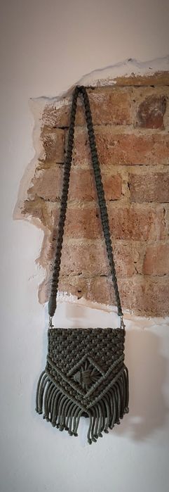 Torebka listonoszka makrama rękodzieło prezent