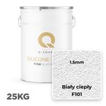 TYNK SILIKONOWY elewacyjny BIAŁY CIEPŁY F101 25kg BARANEK 1.5mm tynki