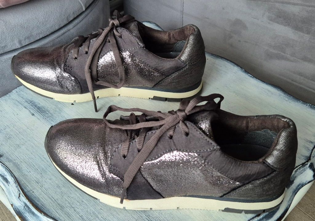 Sneakersy trampki buty sportowe Tamaris Ouda r. 36 glamour wiązane