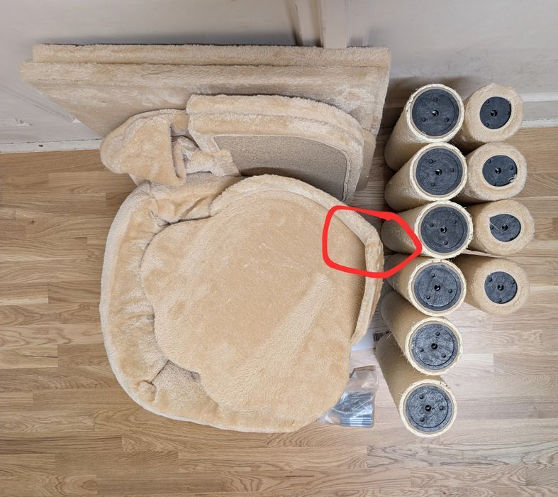 La Digue III Drapak Dla Kota Beżowy 69x69x163cm Uszkodzony DUŻY