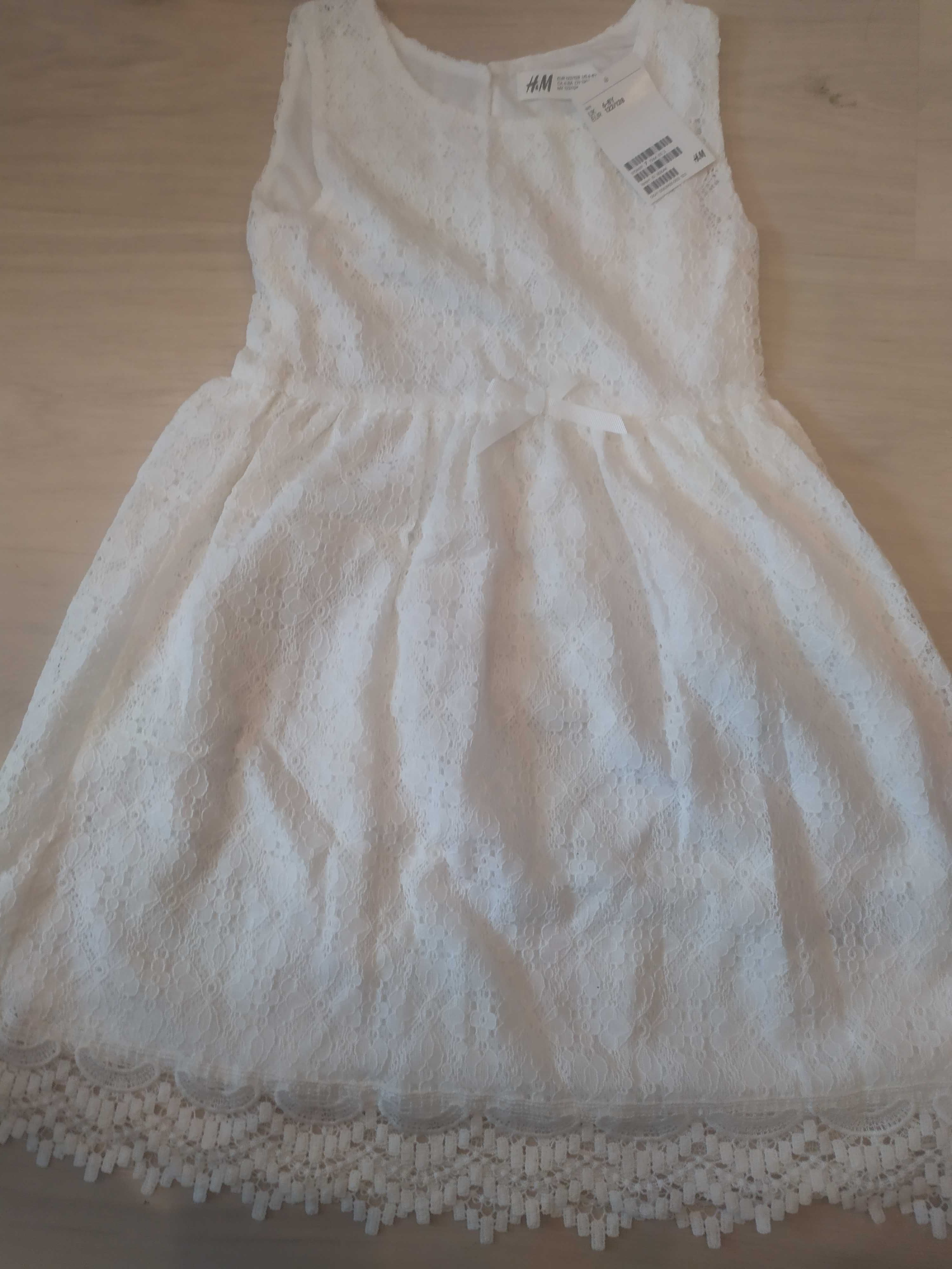 Плаття біле платье белое кружевное 6-8л h&m