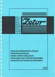Katalog Zetor 8111, 9111, 9145, 10111, 10145,1211, 12145, 14145, 16145