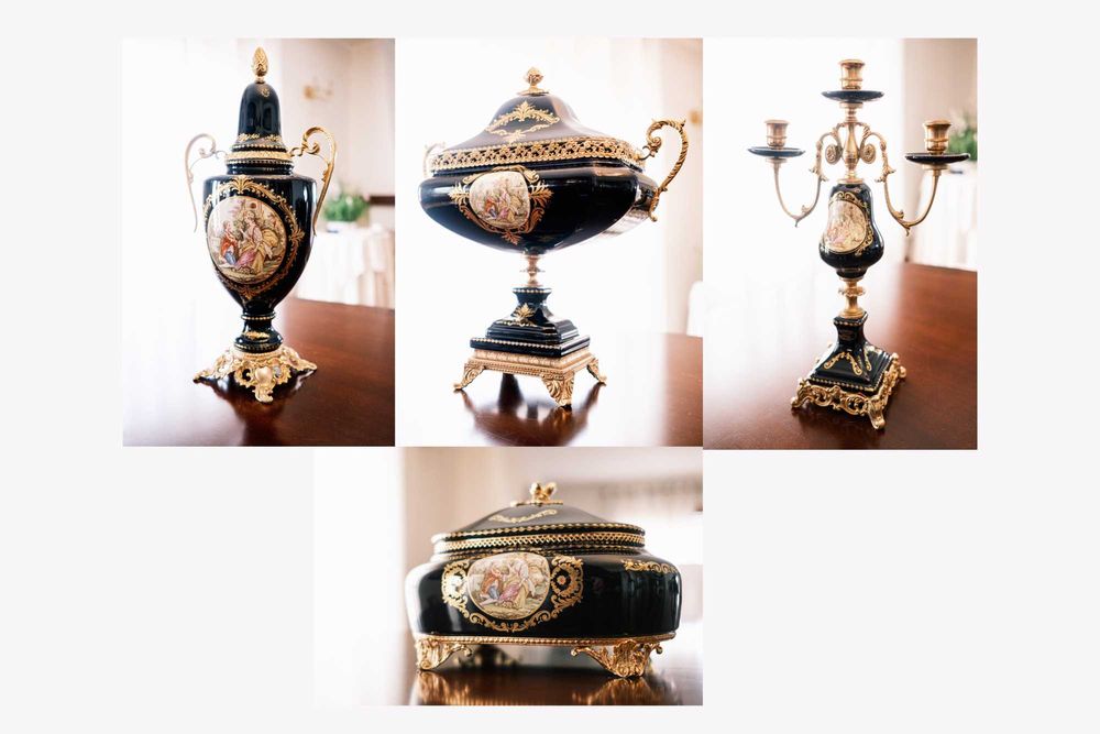 Mignon Limoges - 5 peças decoradas à mão