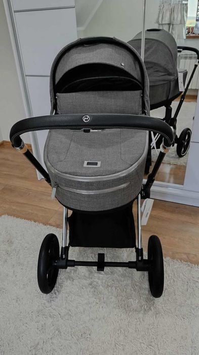 Wózek cybex priam 4.0 chrome Black z gondolą Manhattan grey