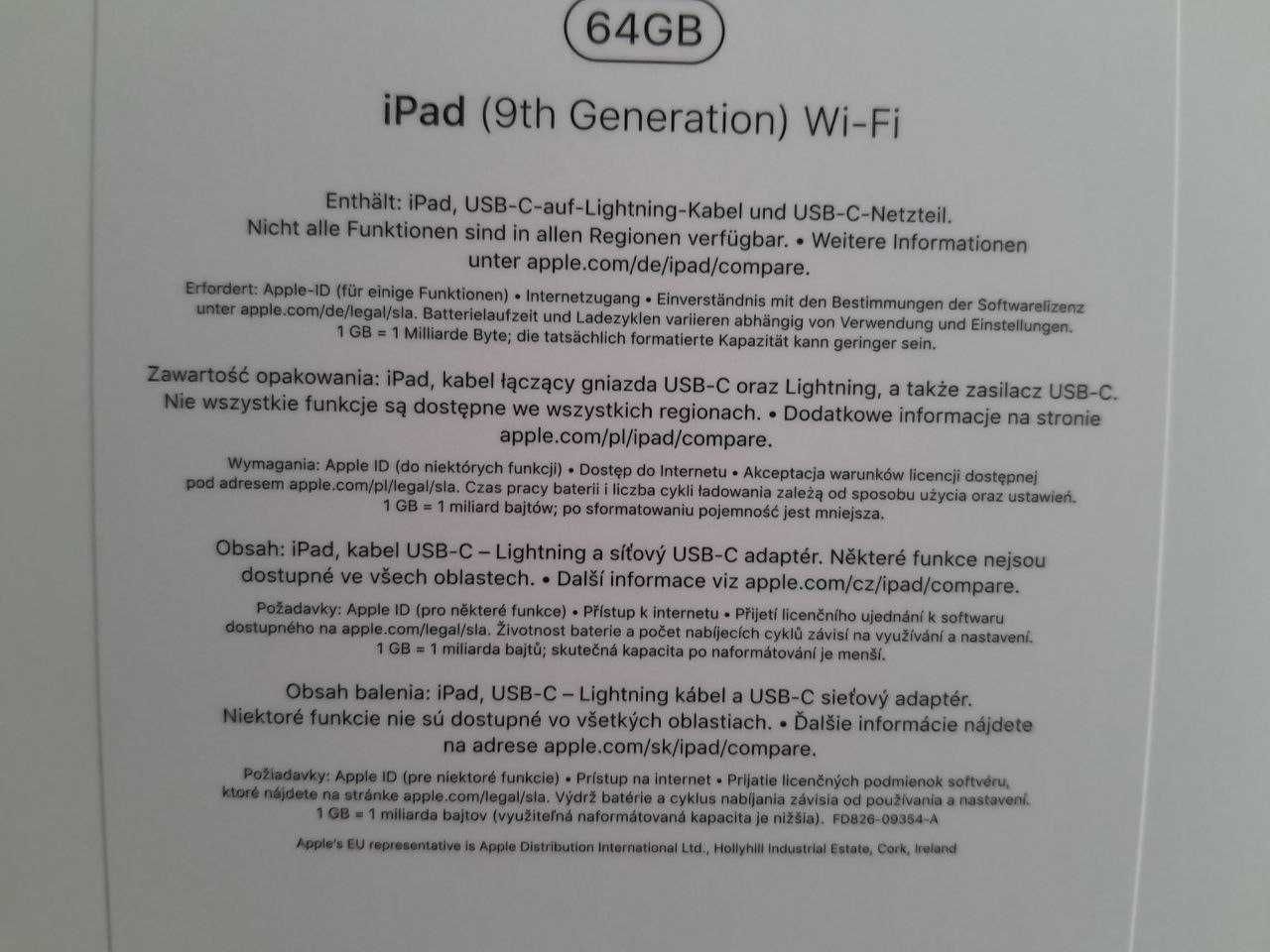 Apple Ipad 10.2 (2021) 64 gb Space Gray