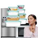8X Szklane Pojemniki Na Żywność Jedzenie  8SZT Pojemnik Lunchbox Mocny