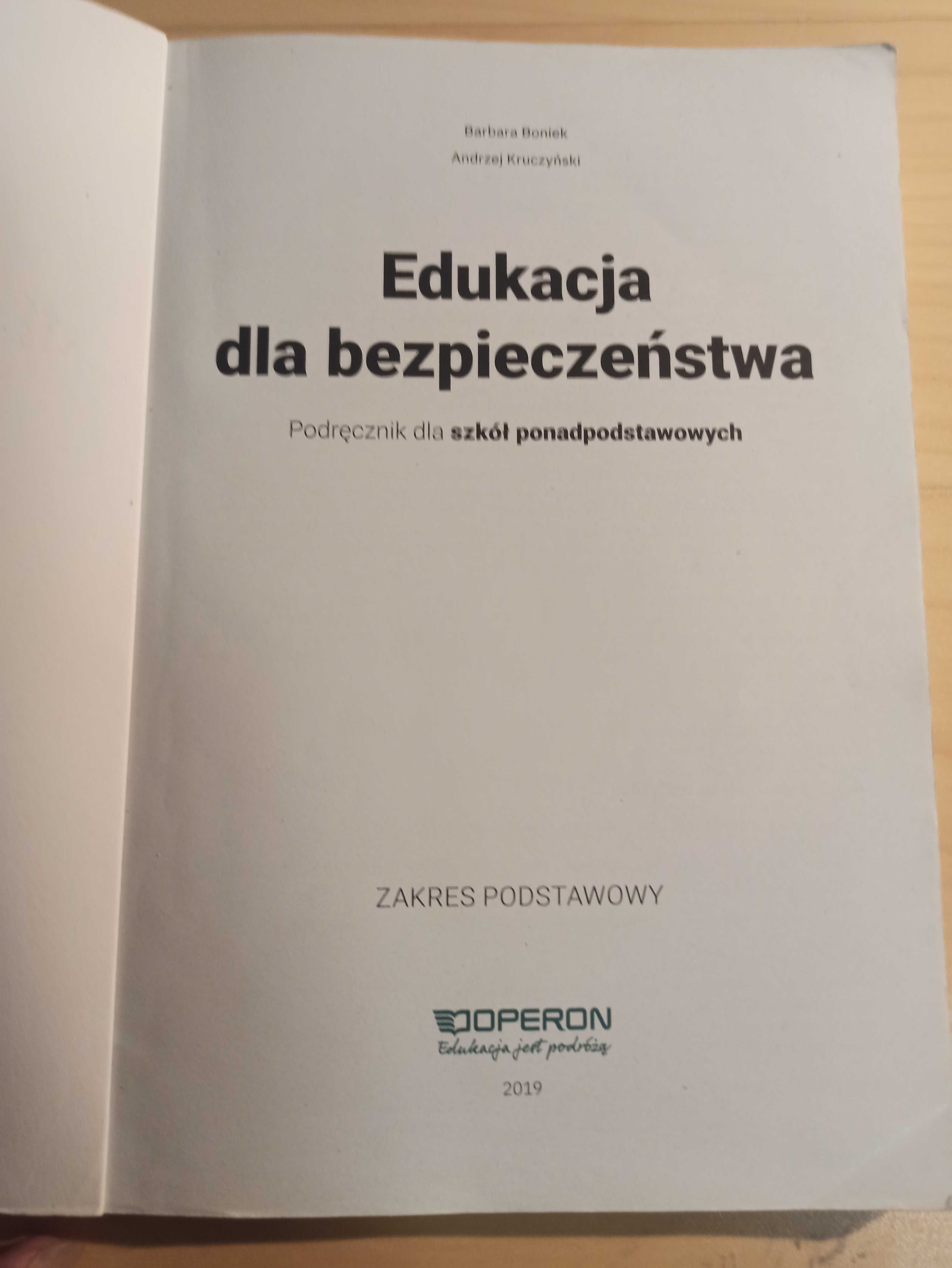 Edukacja dla bezpieczeństwa klasa 1