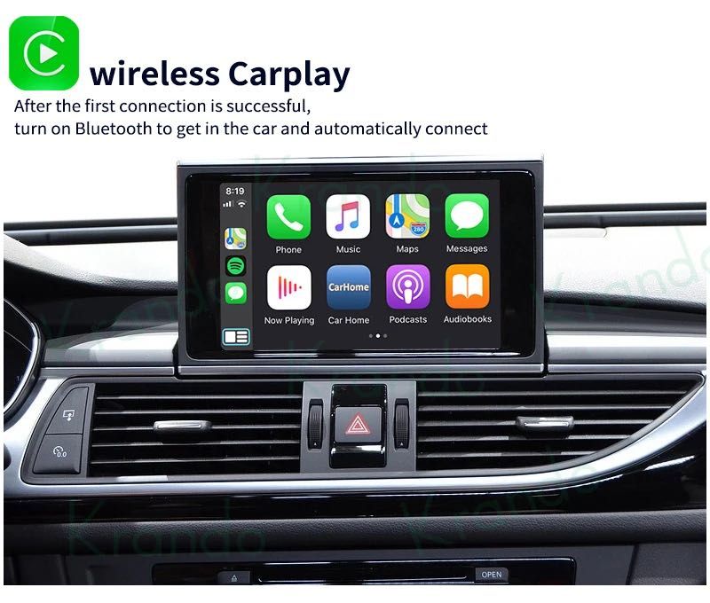 Box Interface Android Auto/Apple CarPlay para Audi A3 A4 A5 A6 A7