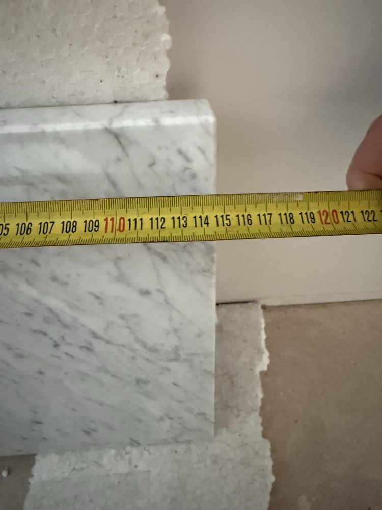 Parapety marmurowy carrara 115x30 3cm