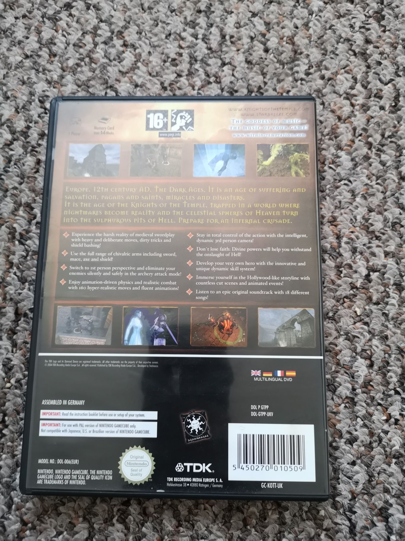 Nintendo Gamecube gra Knights of The Temple. PAL. ideał