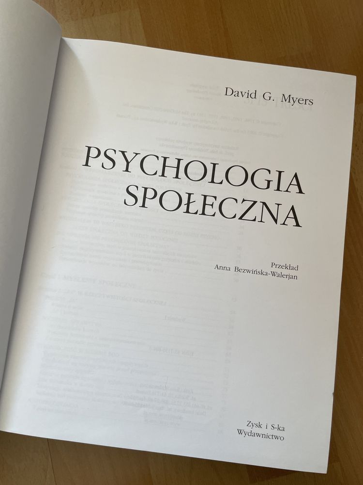 Psychologia społeczna David G. Myers Podręcznik akademicki