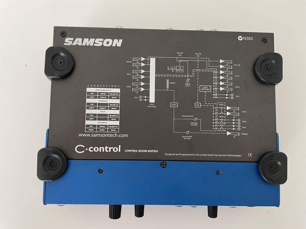 Controlador de monição para estudio Samson C-Control