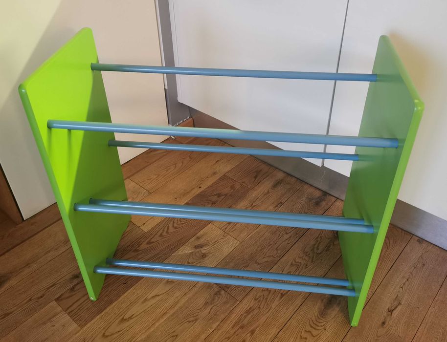 regał na zabawki wys. 60 głębokość 30  szerokość 66 zielony niebieski