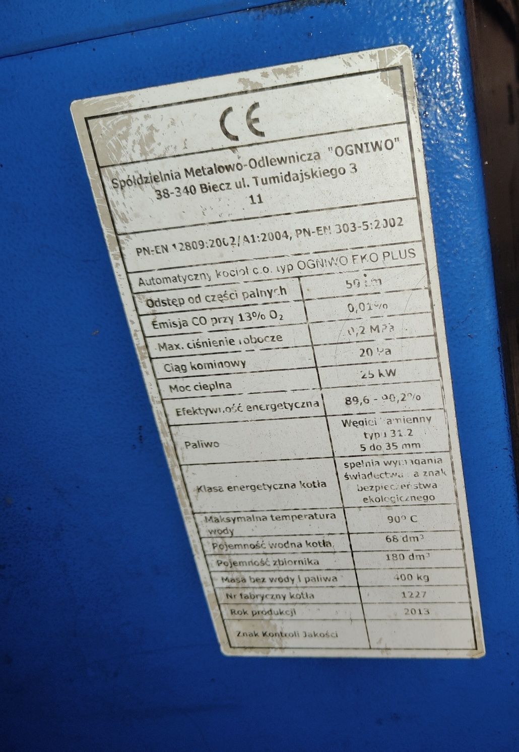 Piec Ogniwo eko plus