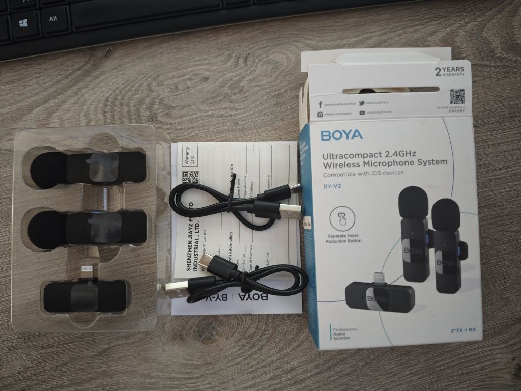 Петлічний подвійний мікрофон BOYA BY-V2