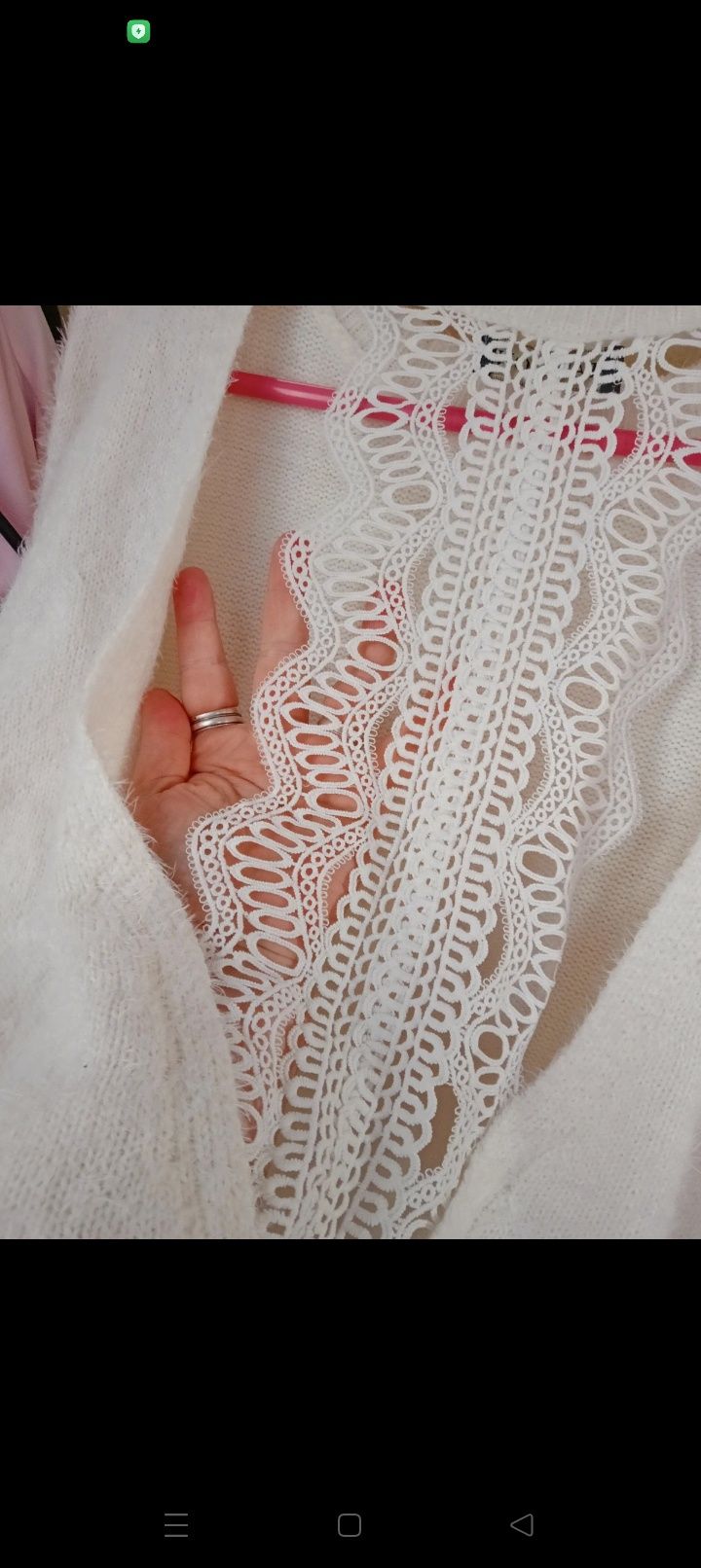 Sweter a'la alpaka, piękny tył
