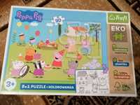 Nowe puzzle Świnka Peppa 2w1