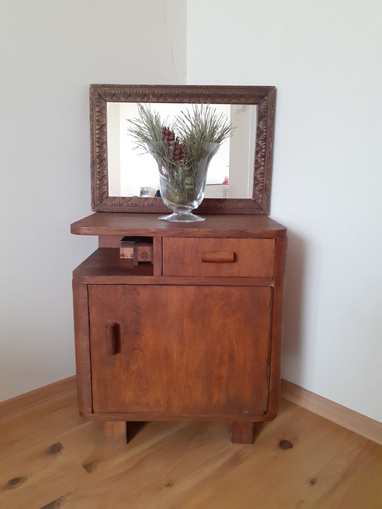 Drewniana szafka zaokrąglona w retro stylu 30's 40's 50's 60's 70's