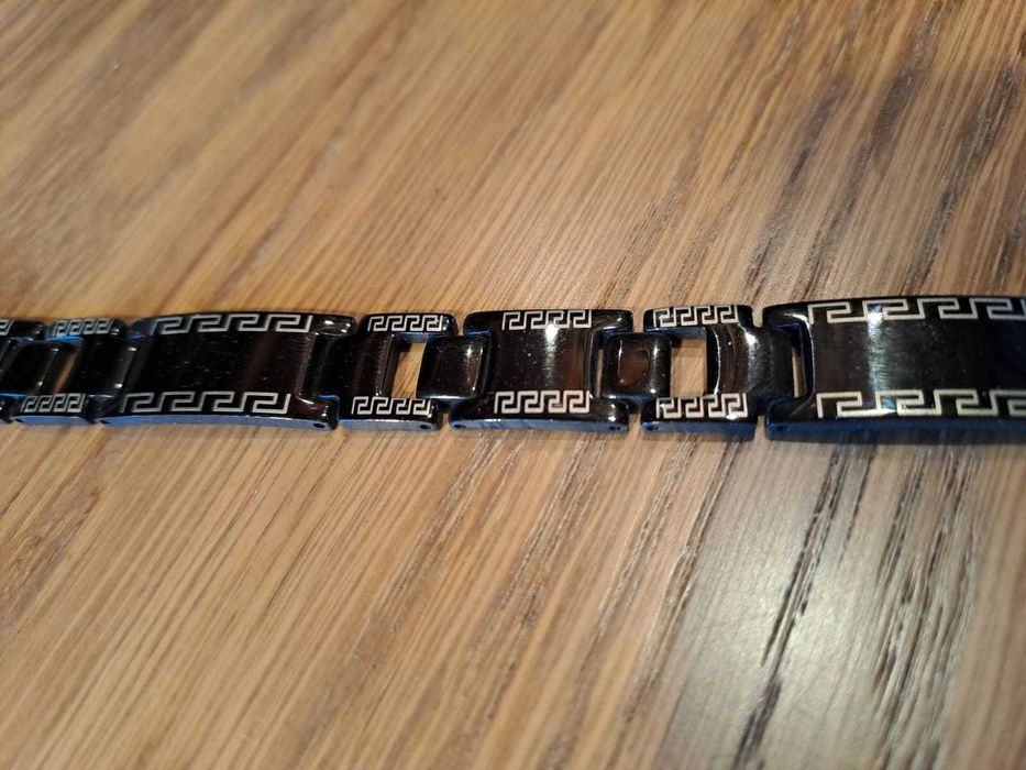 Bransoleta - czarna, metalowa