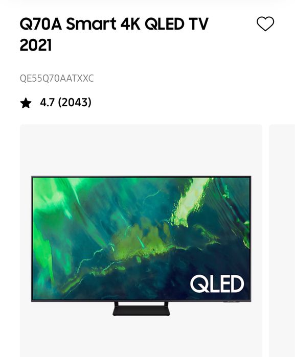 Televisao samsung q70a 4k uhd