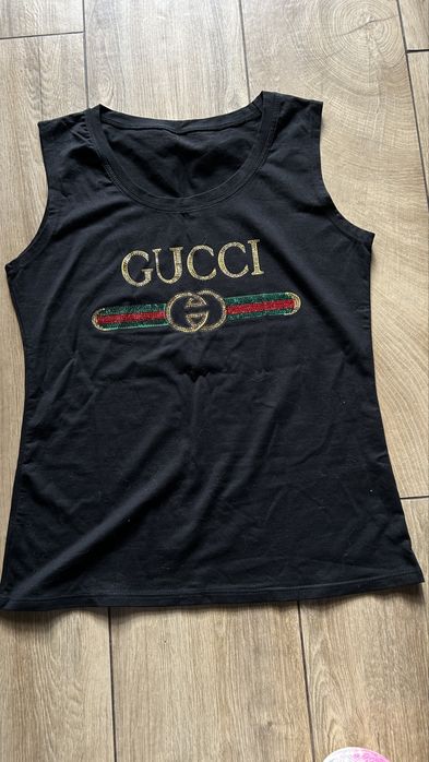 Top bez rekawow efektowny napis