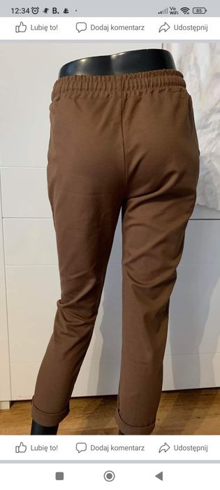 Spodnie 7/8, nowe, 45zł, rozm.wg mnie 38/40, wiskoza, nylon, elastan