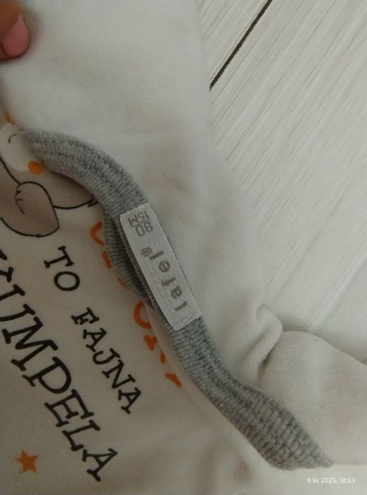 Zestaw na 74, spodnie ocieplane i bluza z meszkiem + body